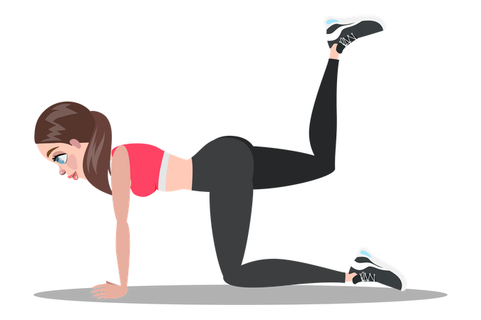 Girl doing exercise  Illustration