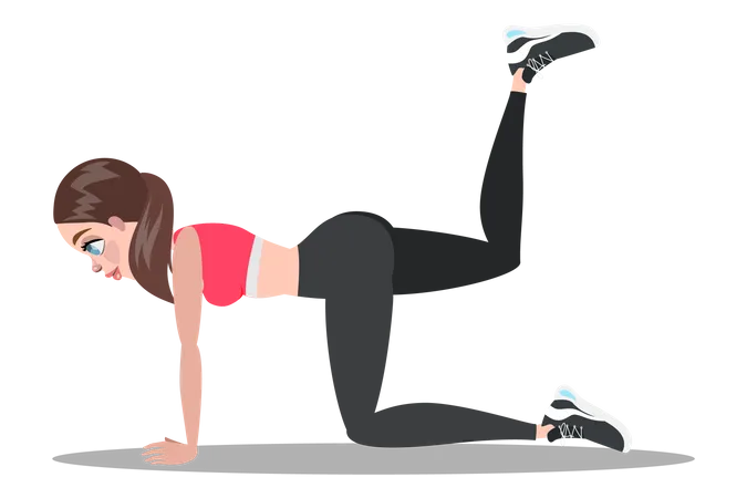 Girl doing exercise  Illustration