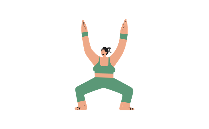 Girl doing exercise  Illustration