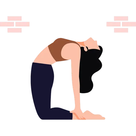 Girl doing exercise positions  Illustration