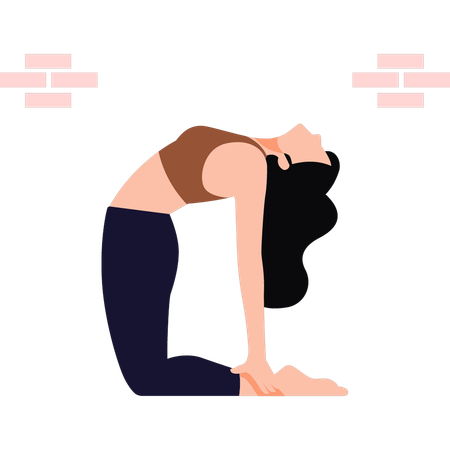 Girl doing exercise positions  Illustration