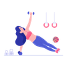 woman doing exercise illustrations free