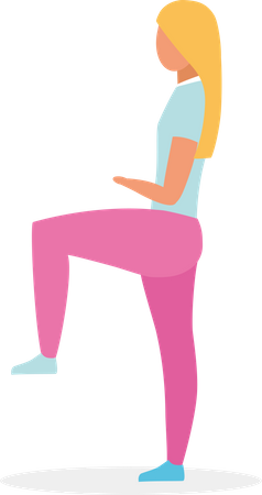 Girl doing exercises Illustration