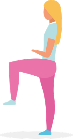 Girl doing exercises  Illustration