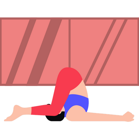 Girl doing exercising  Illustration