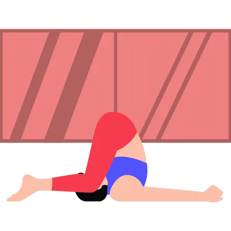 Girl doing exercising  Illustration