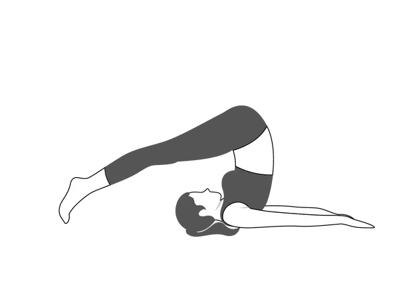 Girl doing Halasana  Illustration