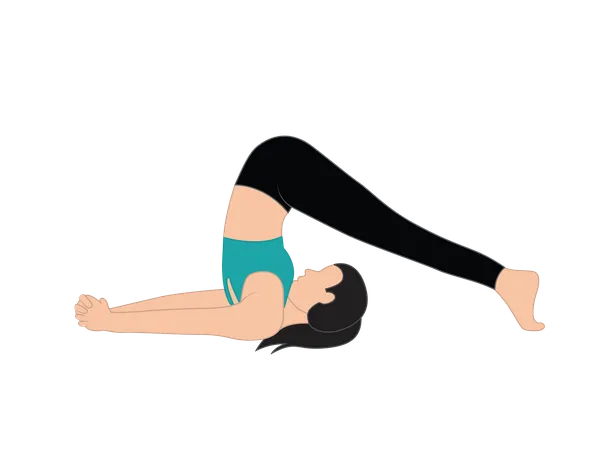 Girl doing Halasana  Illustration