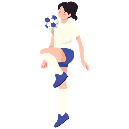 Girl doing juggling  Illustration