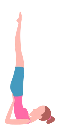 Girl doing leg stand  Illustration