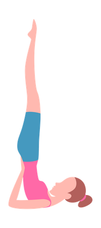 Girl doing leg stand  Illustration