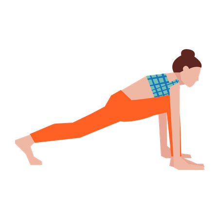 Girl doing lunges  Illustration