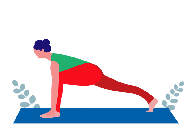 Girl doing lunges  Illustration