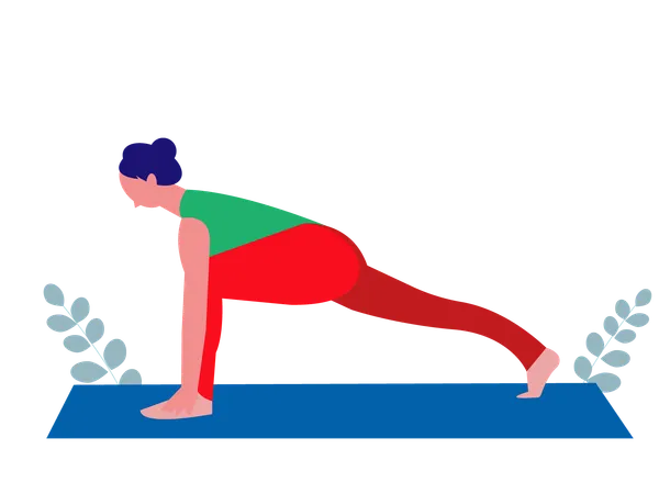 Girl doing lunges  Illustration