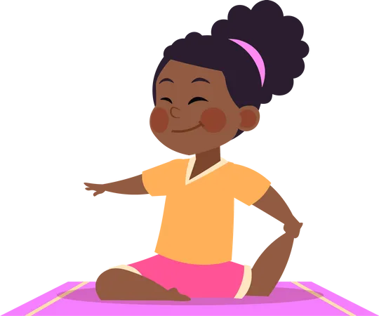 Girl doing meditation  Illustration