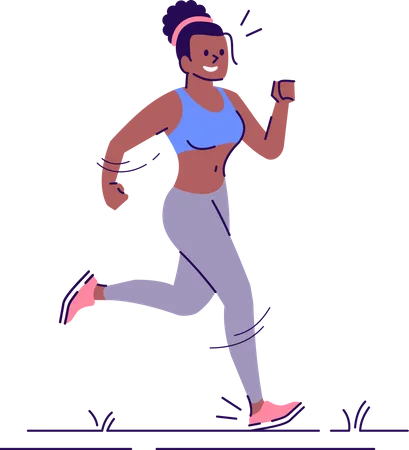 Girl doing morning excercise  Illustration