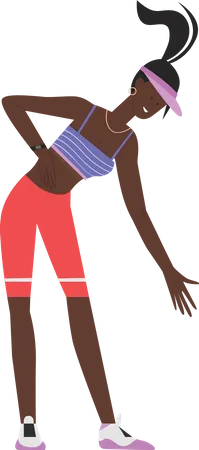 Girl doing morning exercise  Illustration