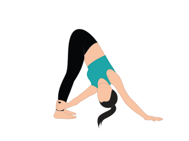 Girl doing morning yoga  Illustration