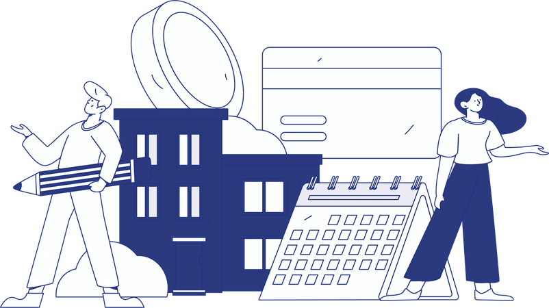Girl doing online investment  Illustration
