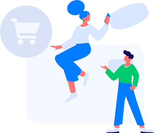 Girl doing online shopping payment  Illustration