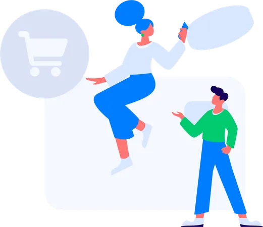 Girl doing online shopping payment  Illustration