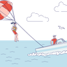 paragliding illustration svg