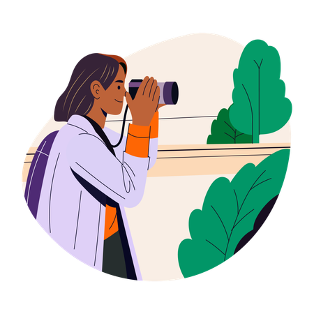Girl doing Photography  Illustration