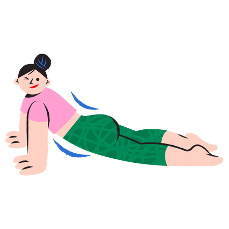 Girl doing plank  Illustration