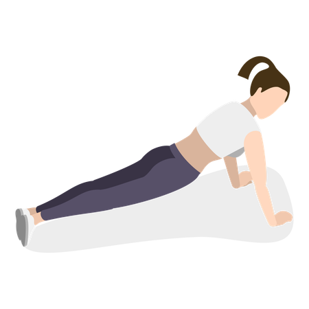 Girl doing plank  Illustration