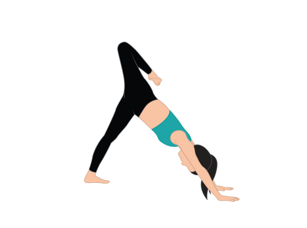 Girl doing pyramid pose  Illustration