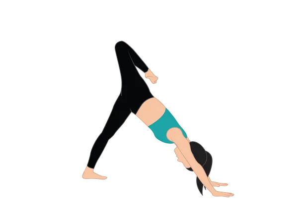 Girl doing pyramid pose  Illustration