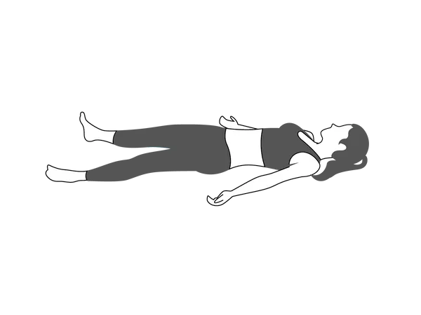 Girl doing Savasana  Illustration