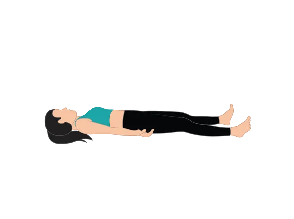 Girl doing Savasana  Illustration