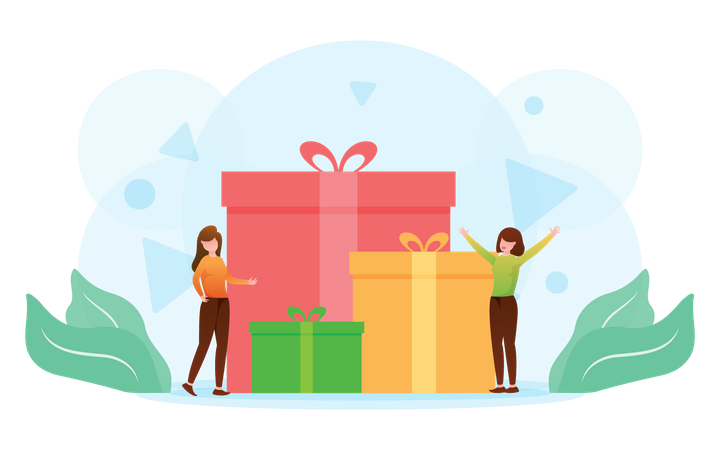 Girl Doing Shopping  Illustration