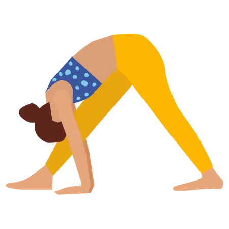Girl doing side stretching  Illustration