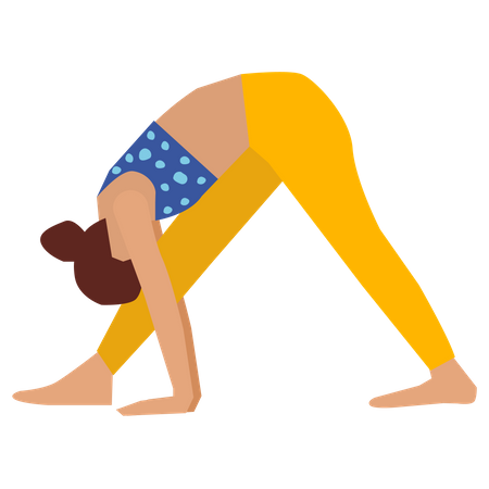 Girl doing side stretching  Illustration