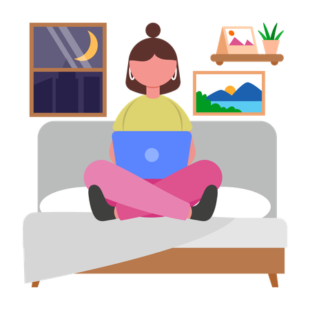 Girl doing Skincare Routine  Illustration