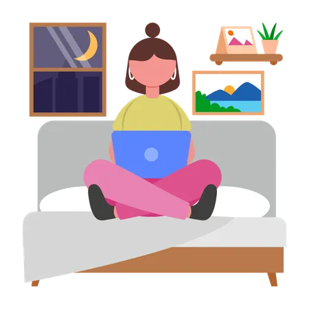 Girl doing Skincare Routine  Illustration
