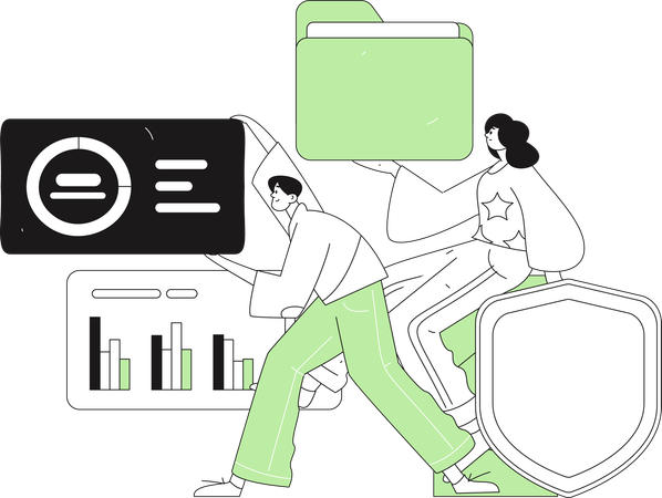 Girl doing video conferencing  Illustration
