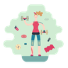 illustration for woman doing workout