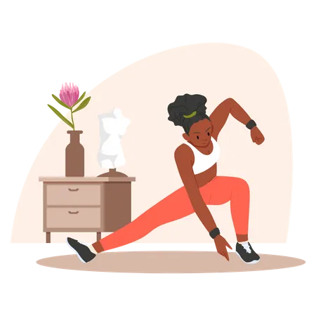 Girl doing Workout  Illustration