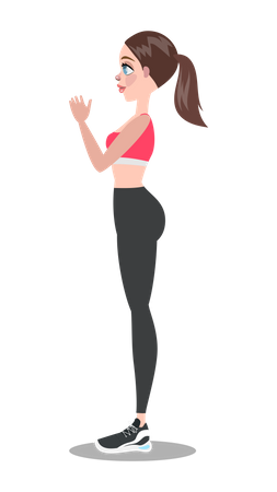 Girl doing workout  Illustration