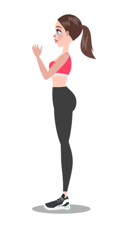 Girl doing workout  Illustration