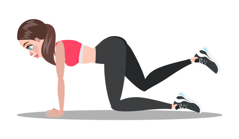 Girl doing workout  Illustration