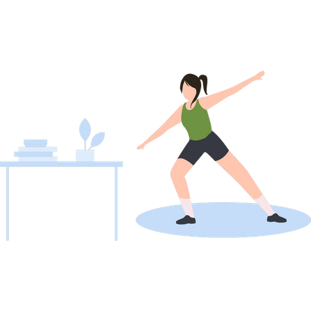 Girl doing workout  Illustration