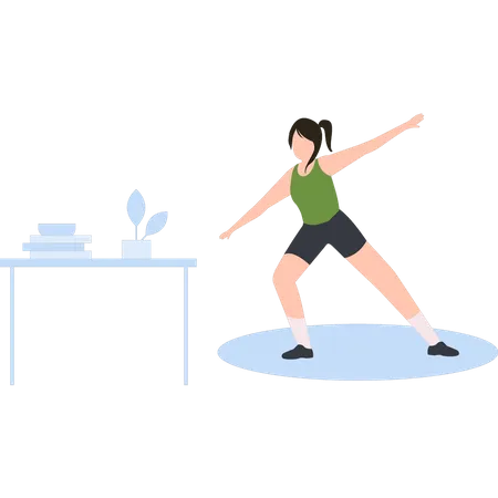 Girl doing workout  Illustration