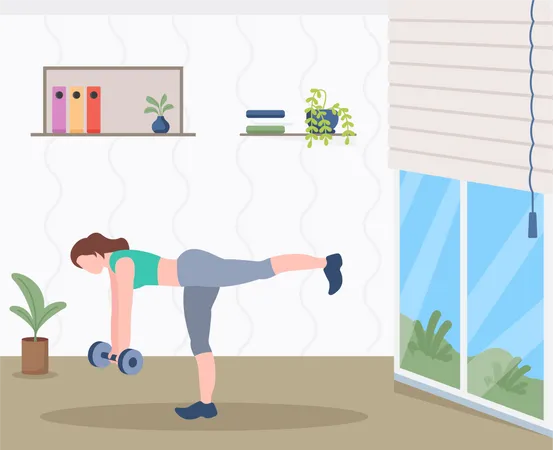 Girl doing workout  Illustration