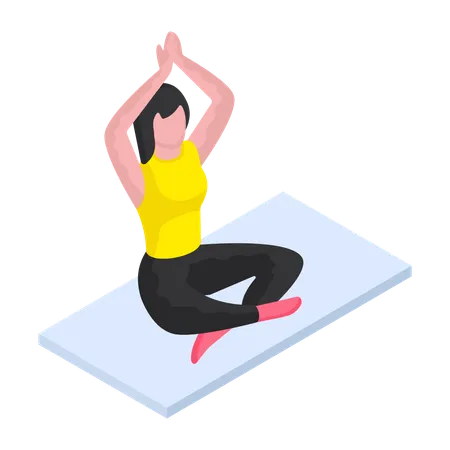 A Unique Design Illustration Of Yoga Illustration