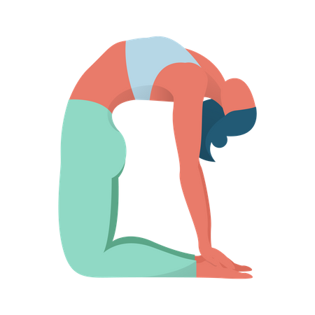 Girl doing yoga Illustration