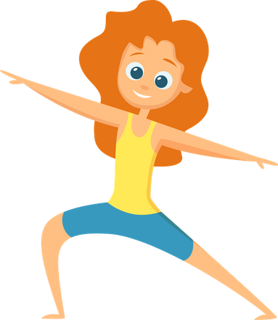 Girl doing yoga  Illustration